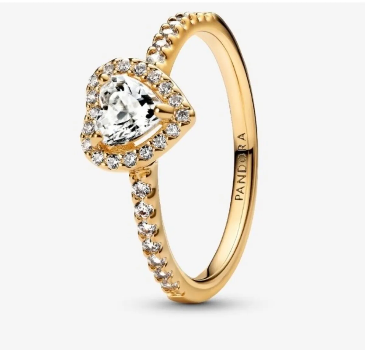 Pandora sparkling elevated heart Ring - Image 4