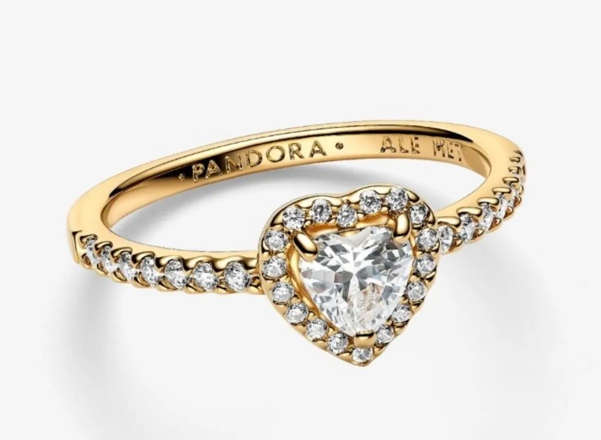 Pandora sparkling elevated heart Ring - Image 1
