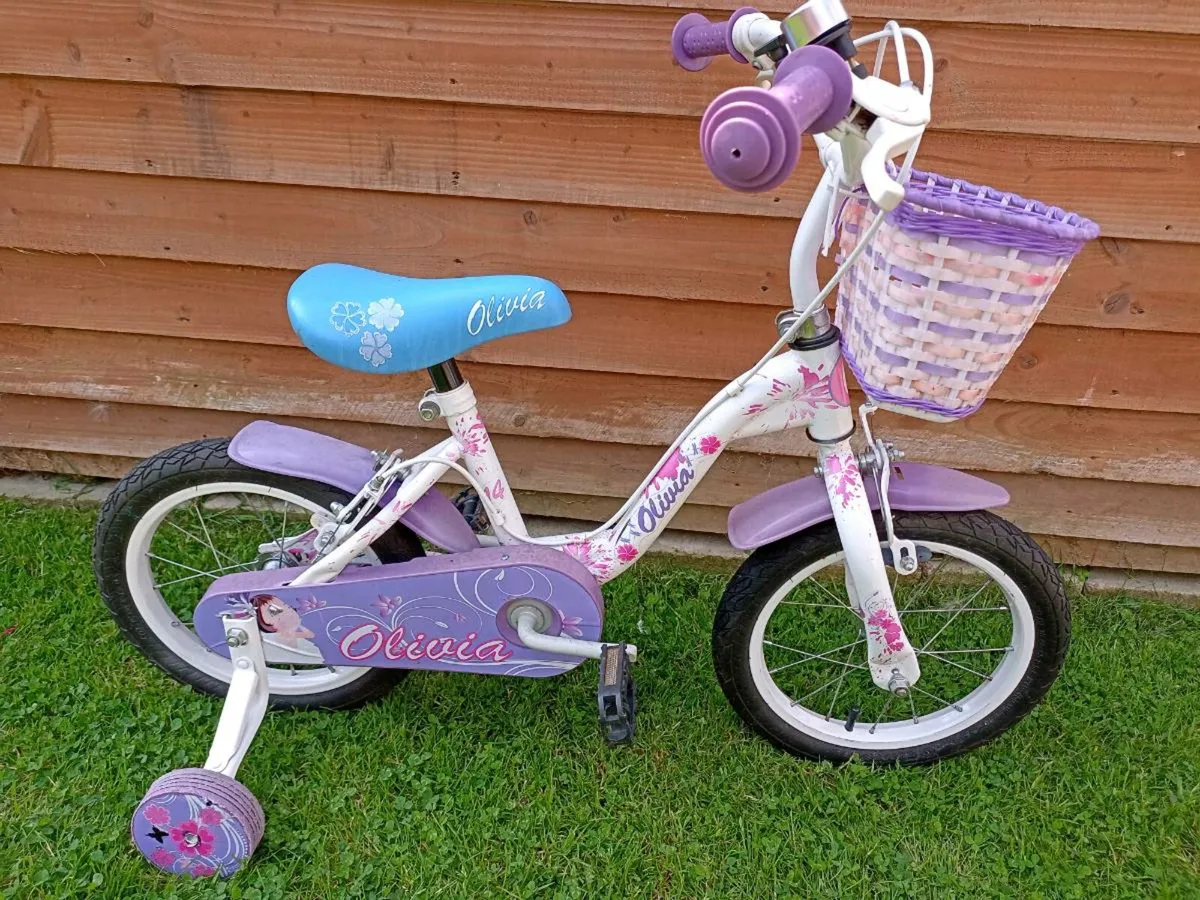 Kids olive bike size 14 inch wheels. - Image 2