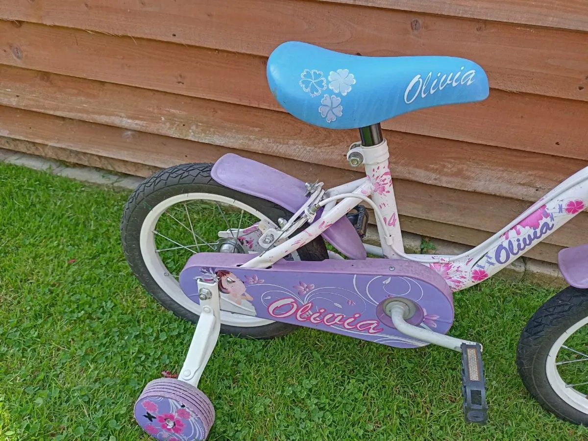Kids olive bike size 14 inch wheels. - Image 3