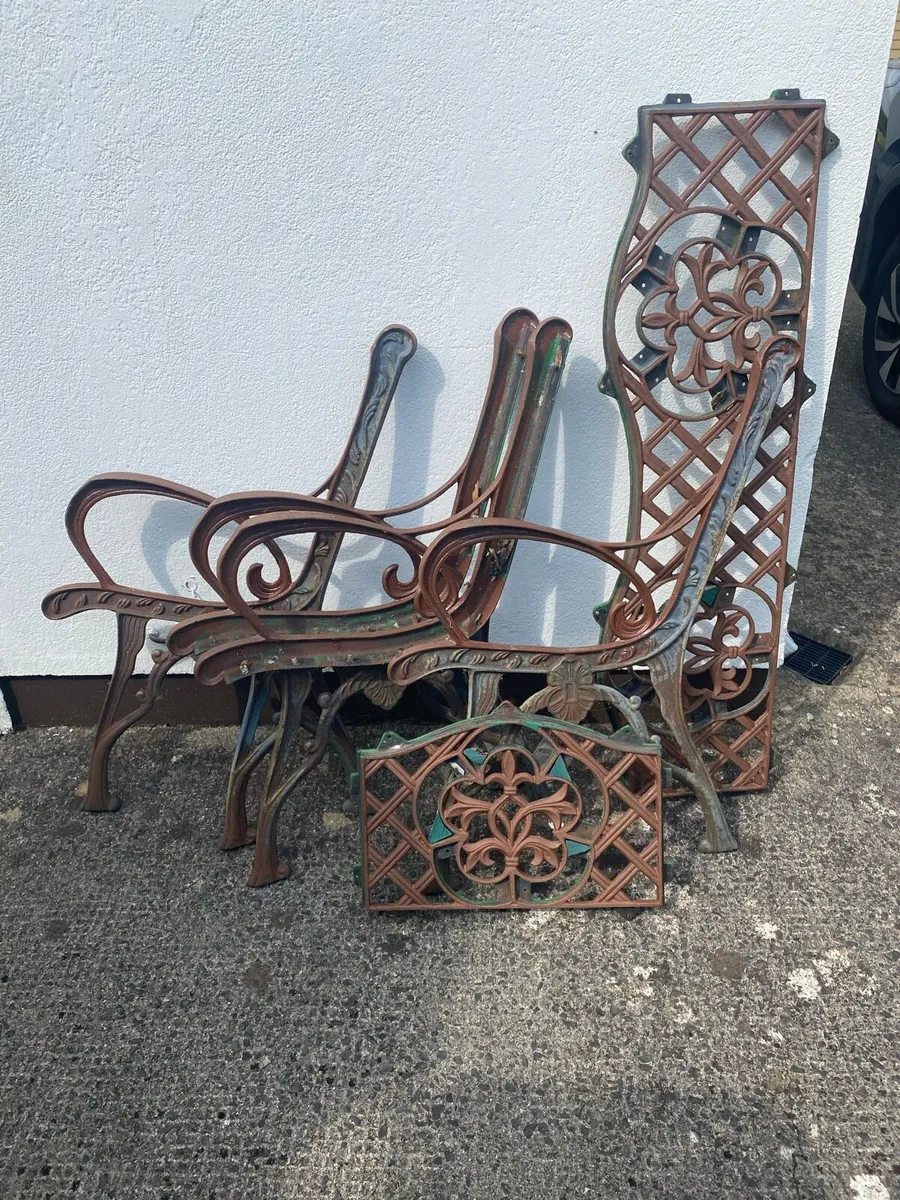 Cast iron bench ends