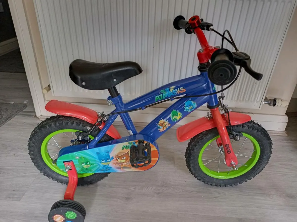 Kids pj mask bike size 12 inch wheels - Image 1