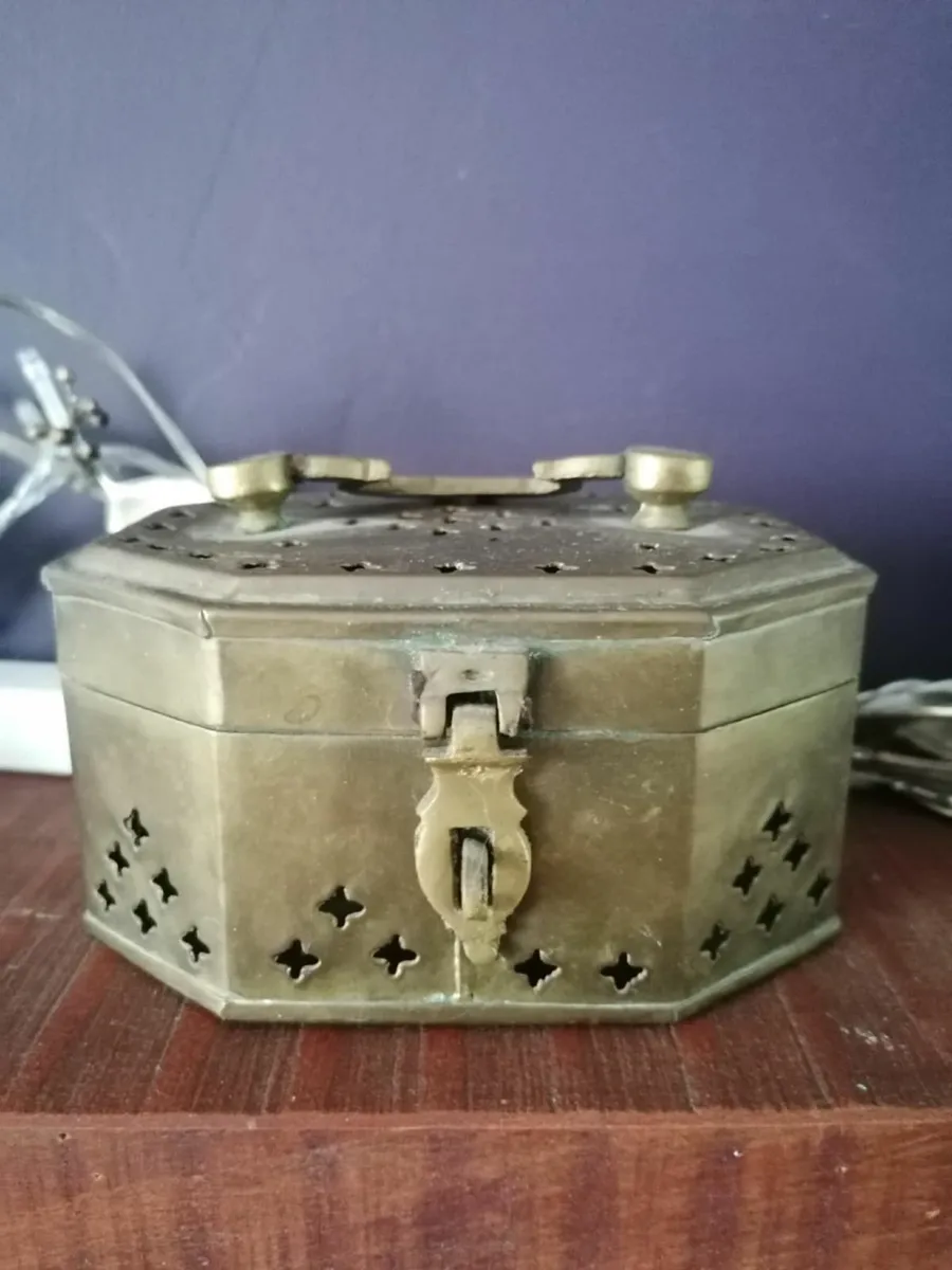 Antique Solid Brass Cricket Box - Image 1