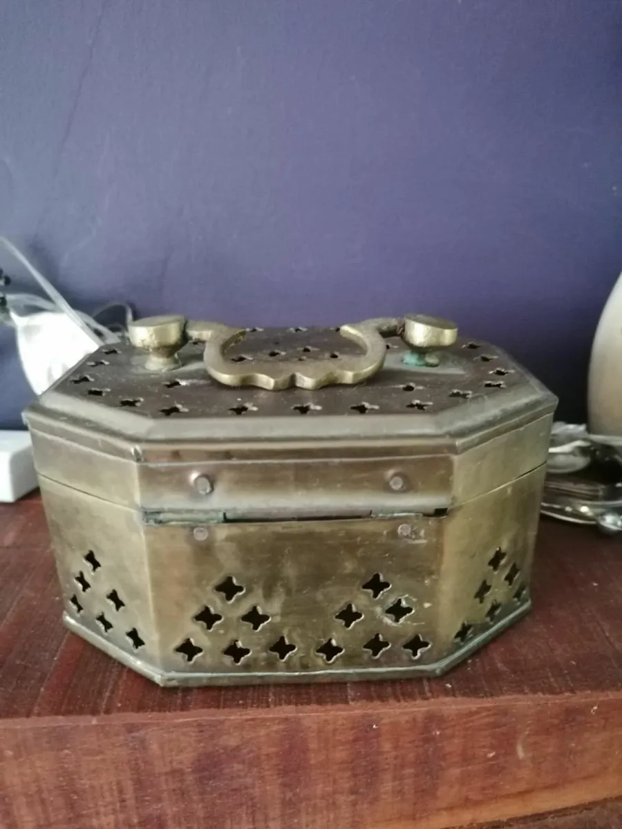 Antique Solid Brass Cricket Box - Image 4