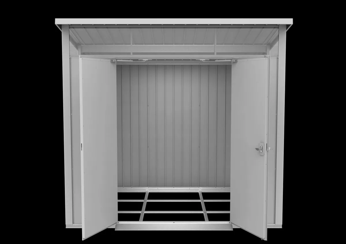 Palladium 8×6 Premium Steel Shed in Silver - Image 4