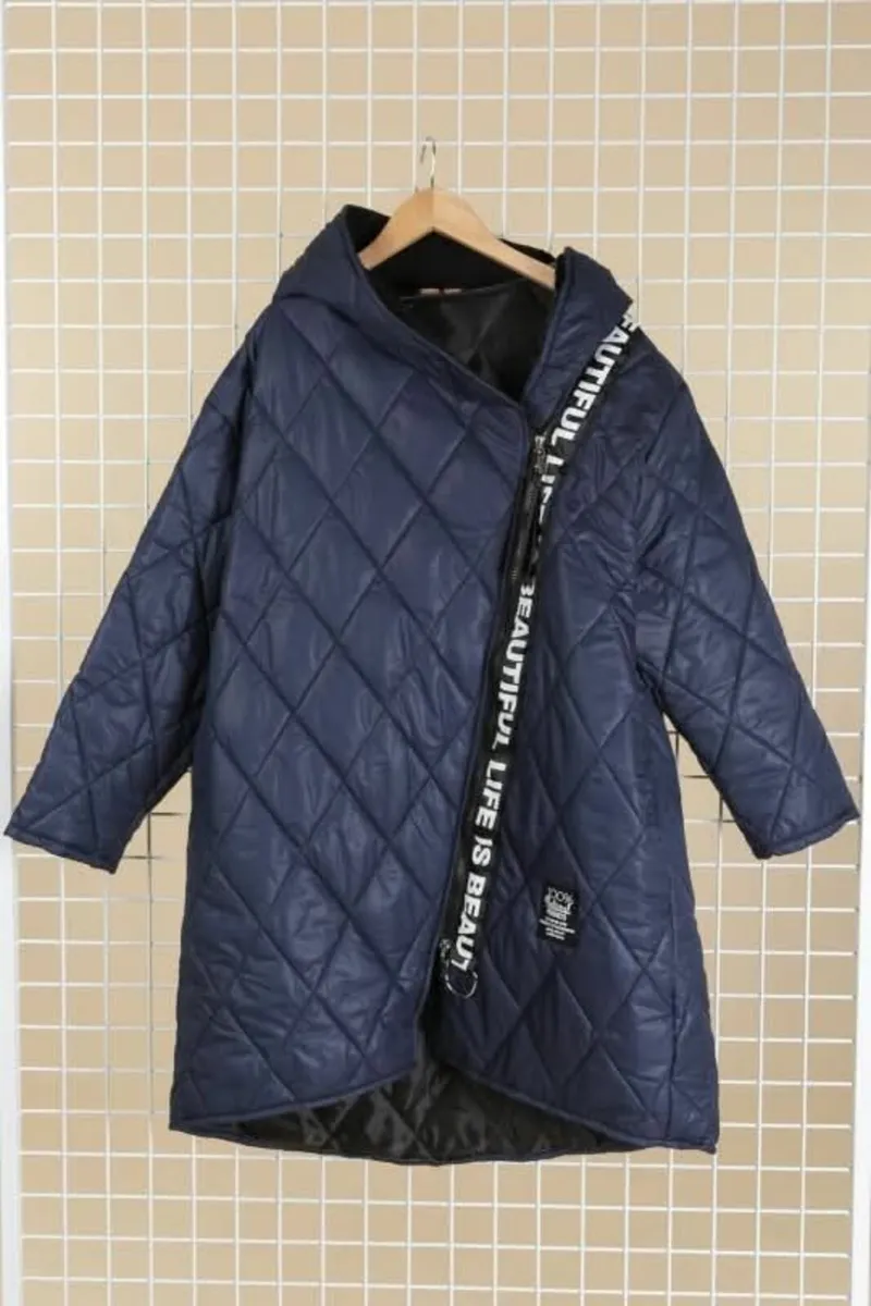 Plus sz navy coat one sz fits 18/22
