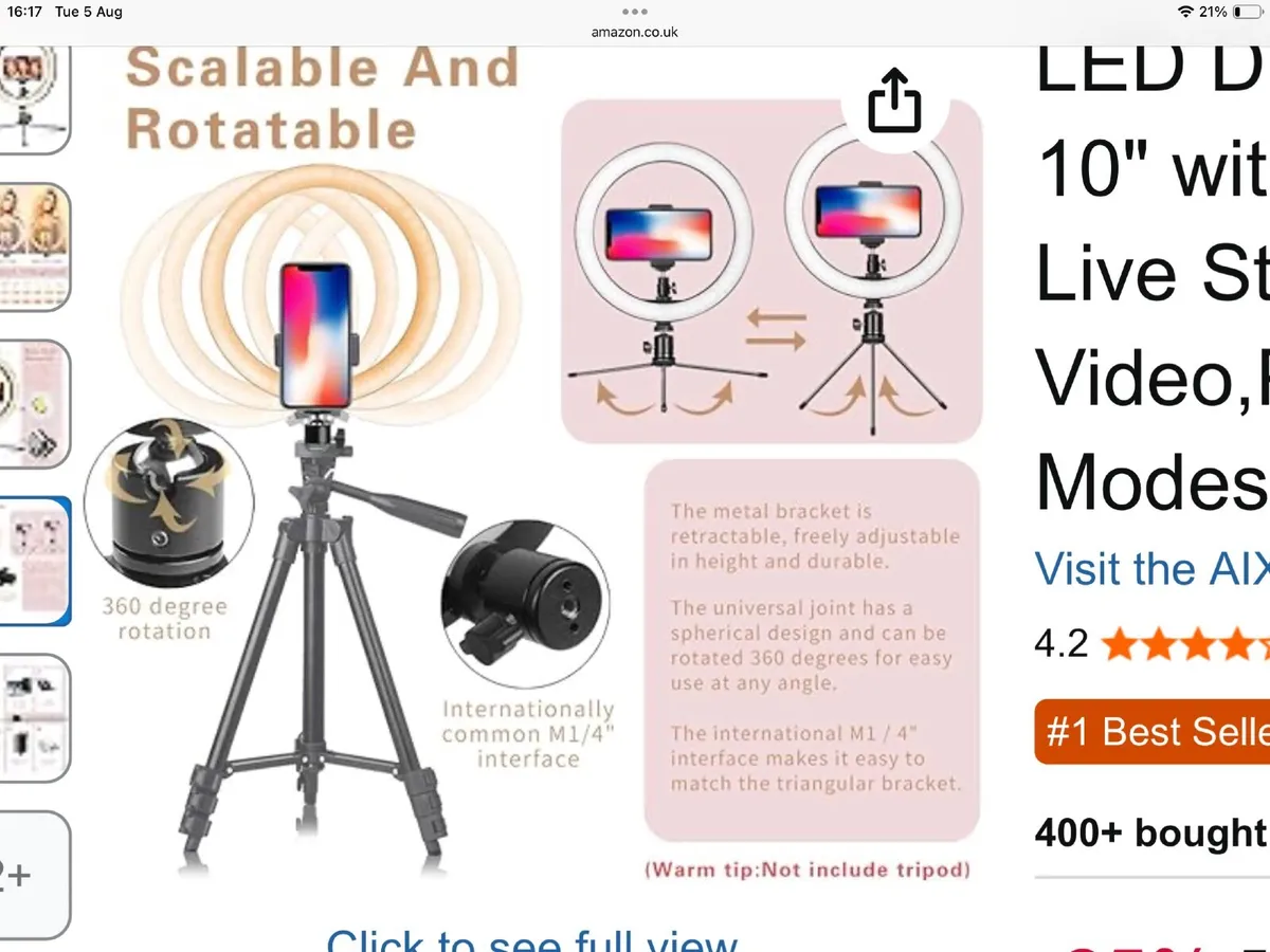 Ring light with phone stand - Image 2