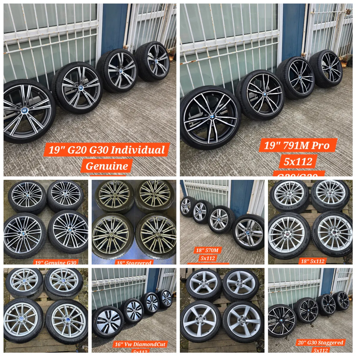 Sets of Alloys For Sale 5x112 16" 19" - Image 1