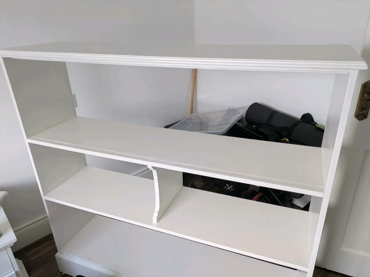 White painted Shelving Unit - Image 1