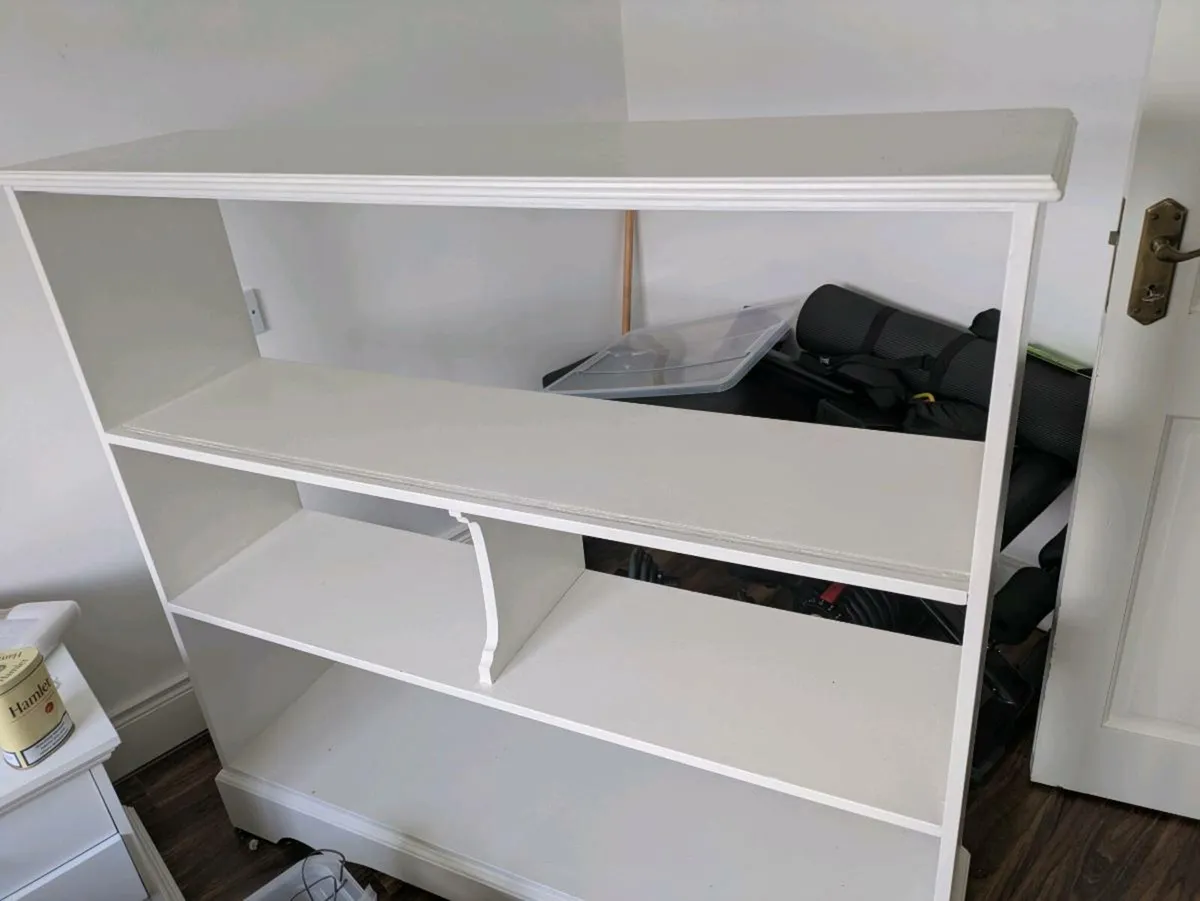 White painted Shelving Unit - Image 3