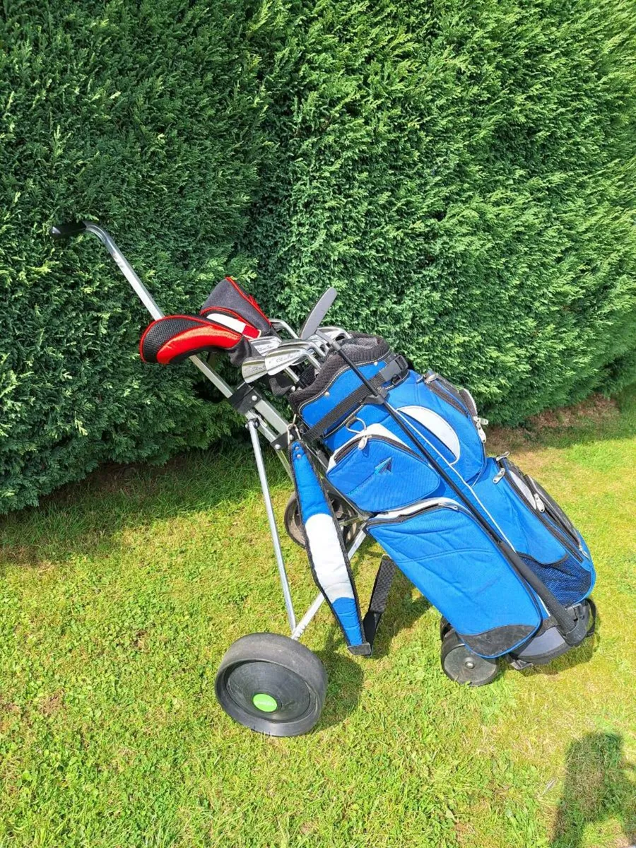 Golf clubs. Full set, bag and trolley - Image 1