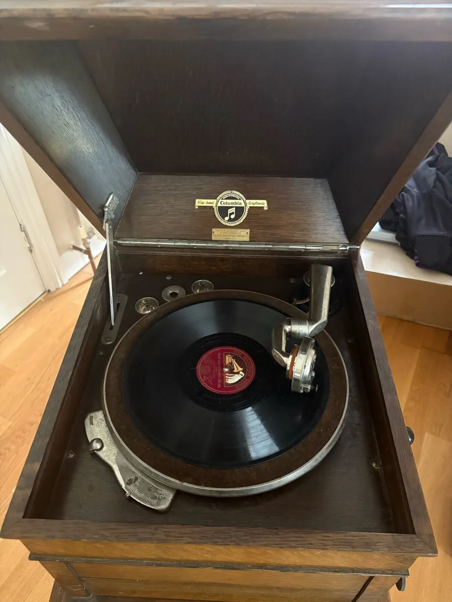 Columbia graphophone with over 50 records - Image 3