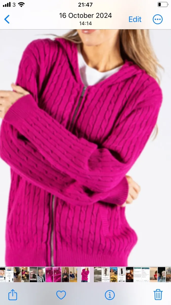 Ladies Zip Cardigan with Hood - Image 1