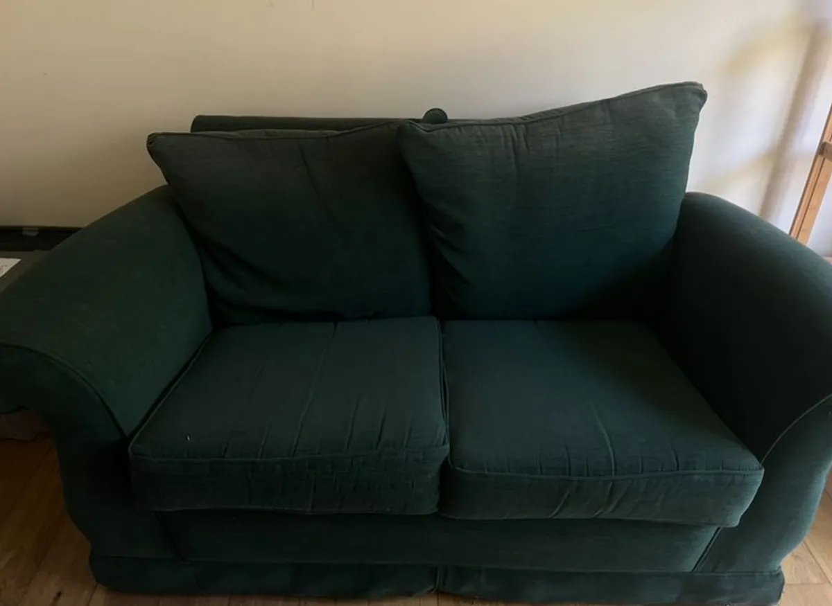 Reduced Green couch 2 seater sofa - Image 1