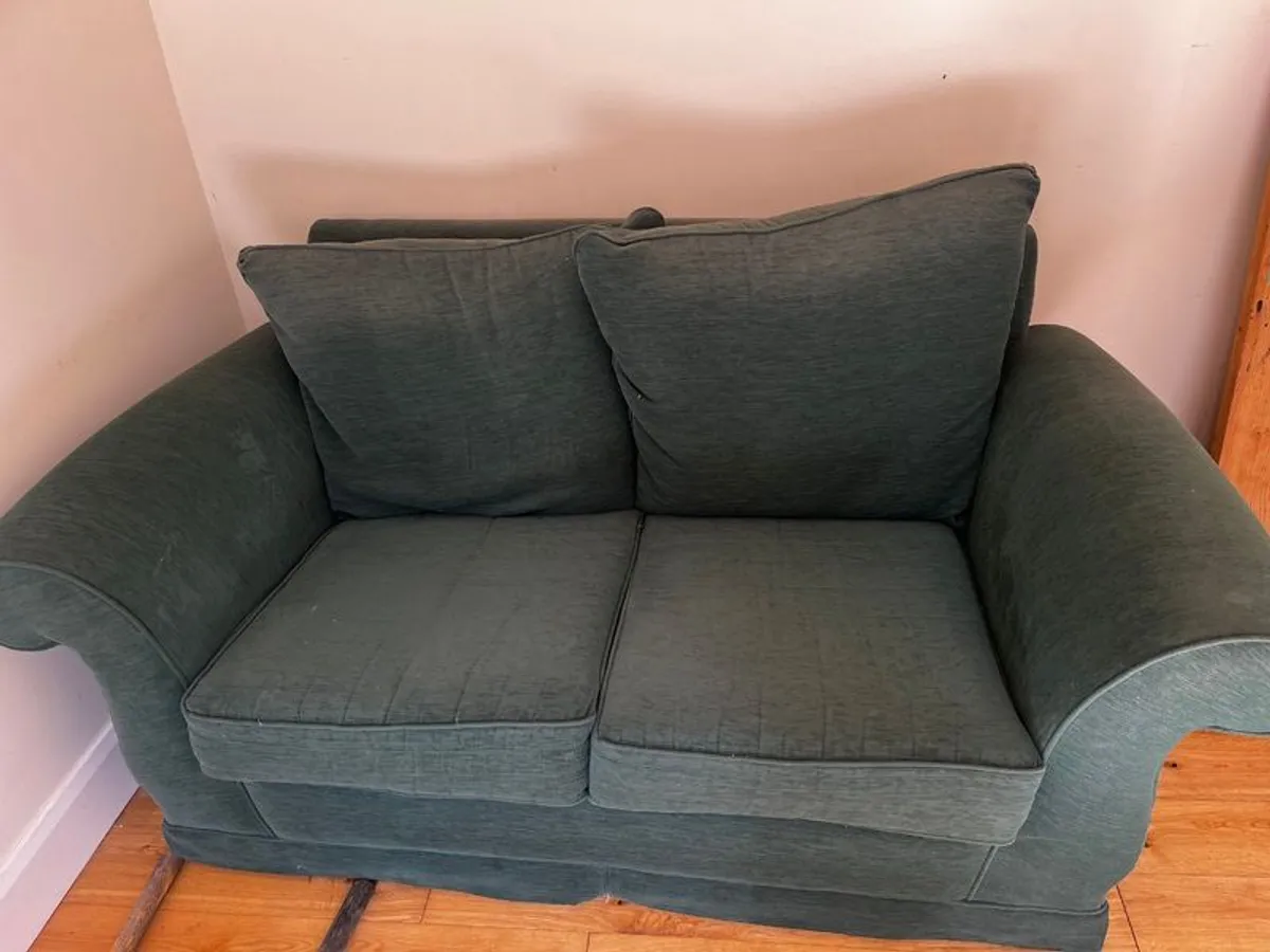 Reduced Green couch 2 seater sofa - Image 4