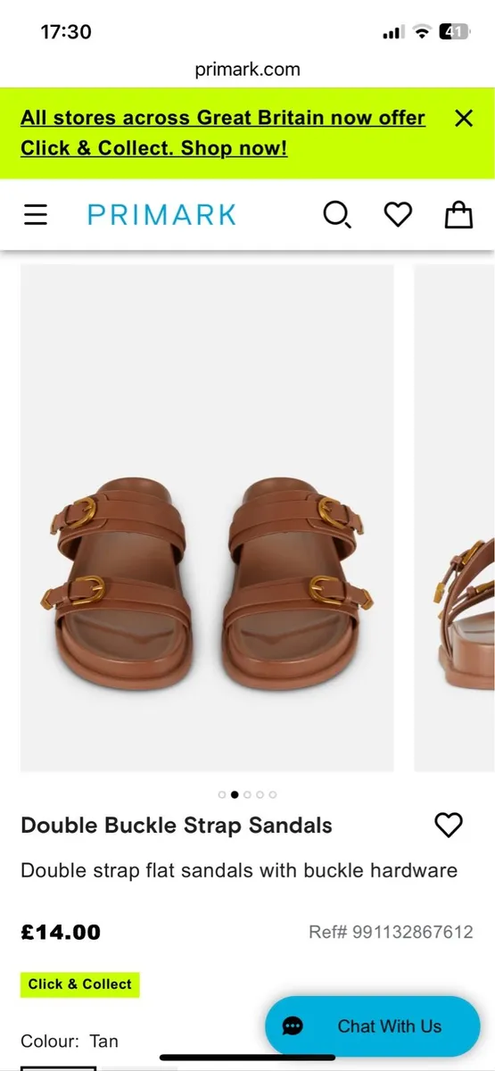 BRAND NEW Double Buckle Strap Sandals: Size 5 - Image 1