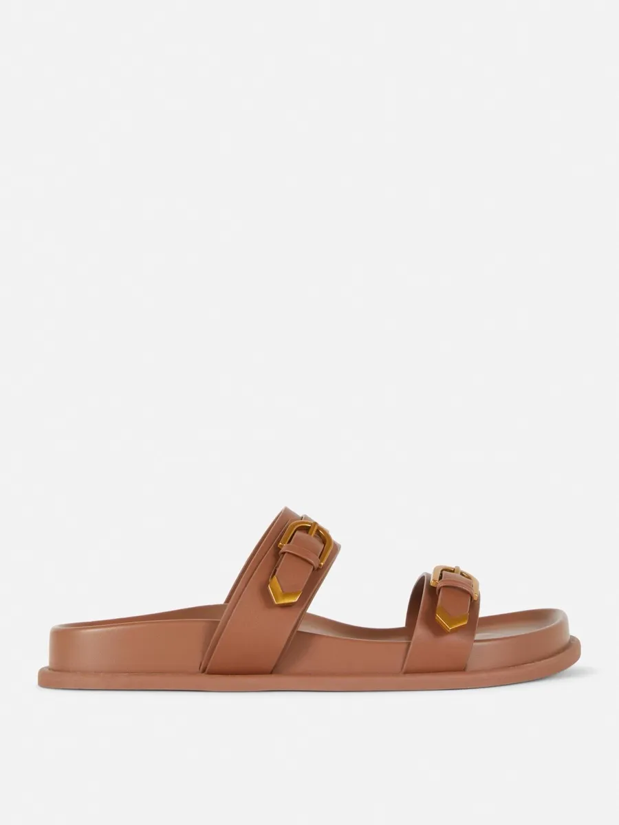 BRAND NEW Double Buckle Strap Sandals: Size 5 - Image 4