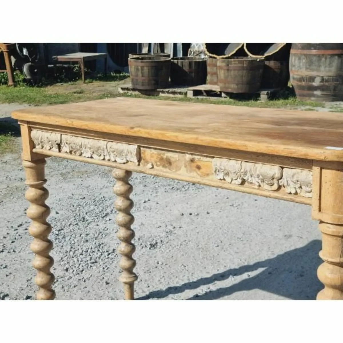 Antique Side Table with Bobbin Legs KAS768 - Image 2