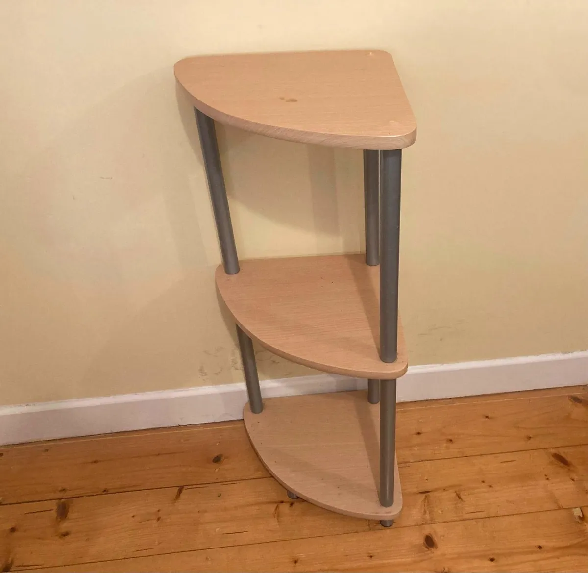 3-Tier Wooden Shelf - Sturdy Corner Storage Unit - Image 4