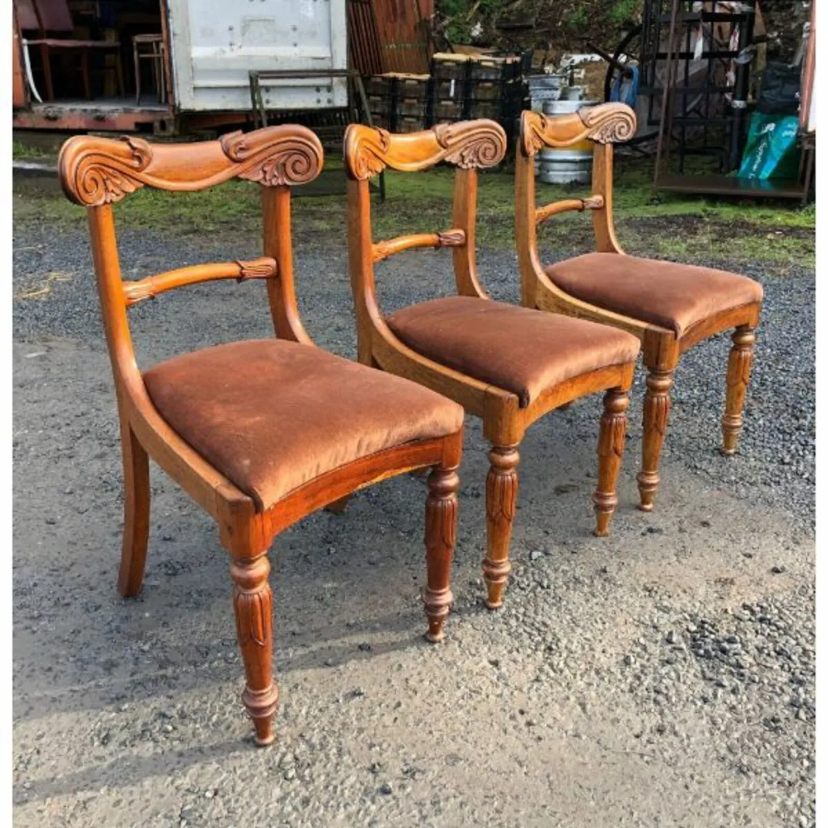 Chairs – Brown Suede – KAS100 - Image 1