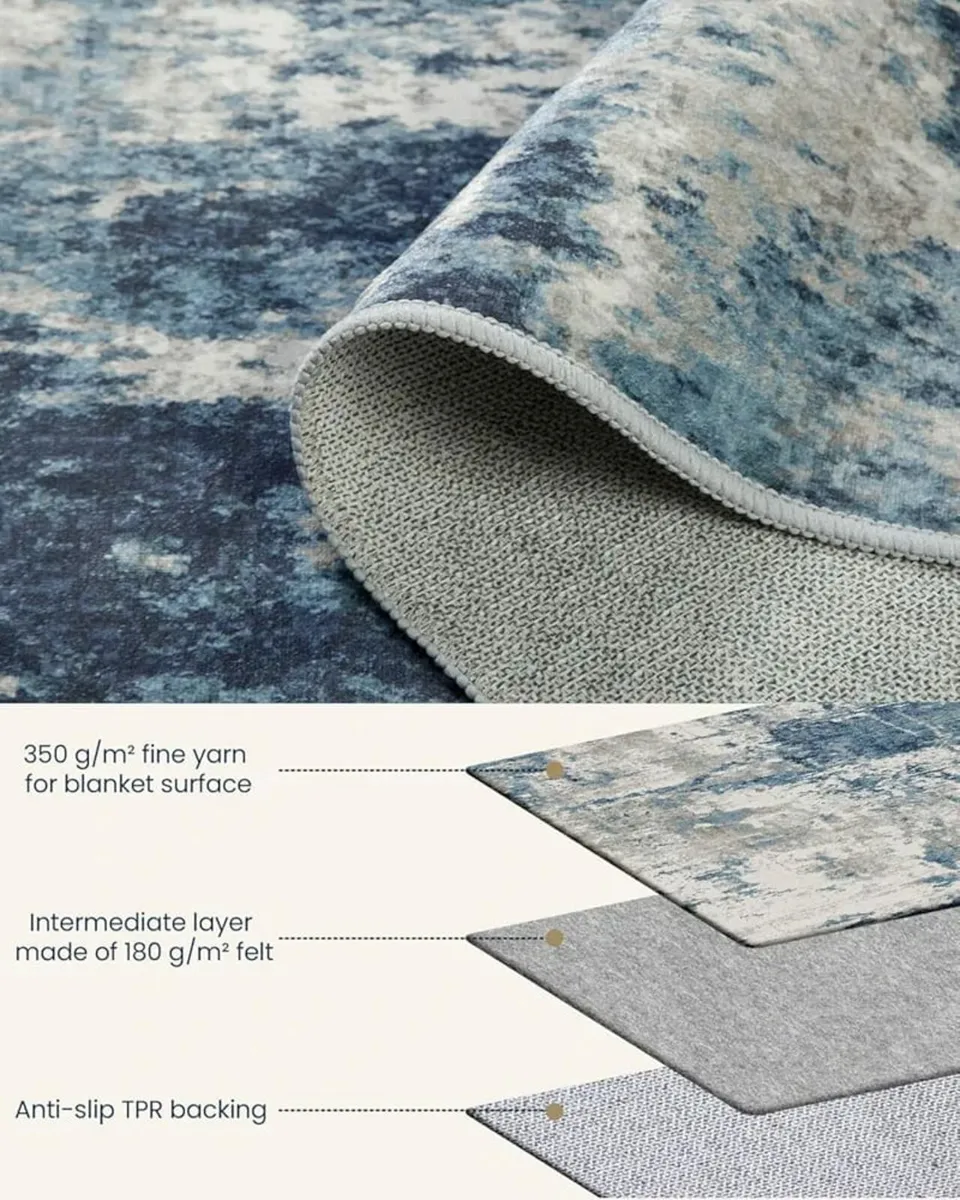 160x210 cm Area Rug for Living Room – Modern Abstr - Image 3