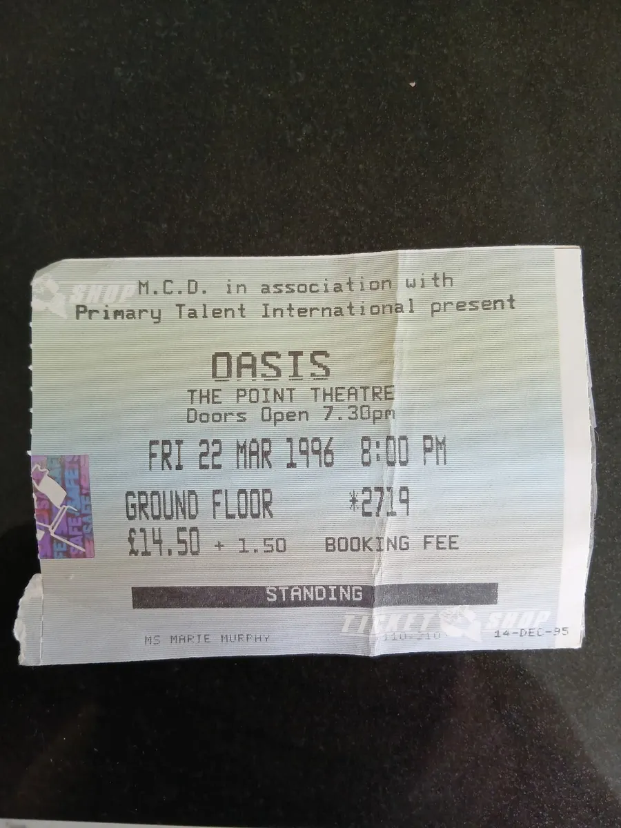 oasis concert ticket stub - Image 1