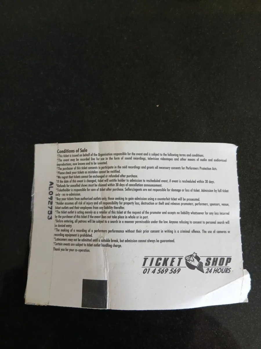 oasis concert ticket stub - Image 2