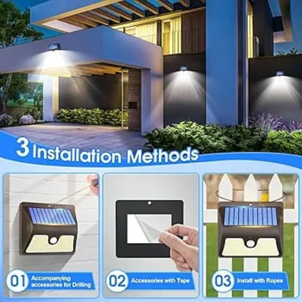 Security Lights Outdoor Motion Sensor - 150 LED So - Image 3