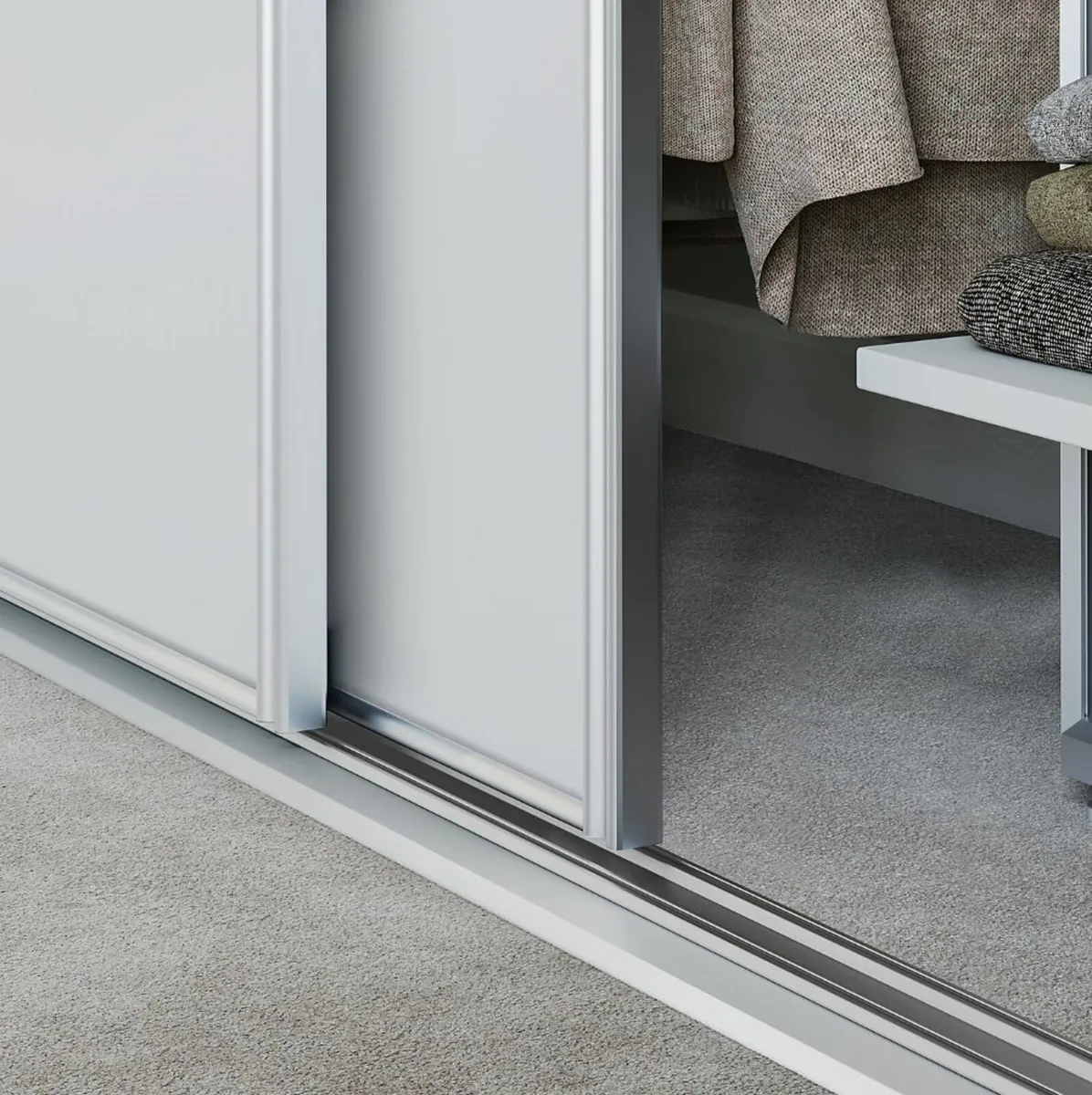 Sliding Wardrobe Doors 1.5m x 2.2m - Set of 2 - Image 1