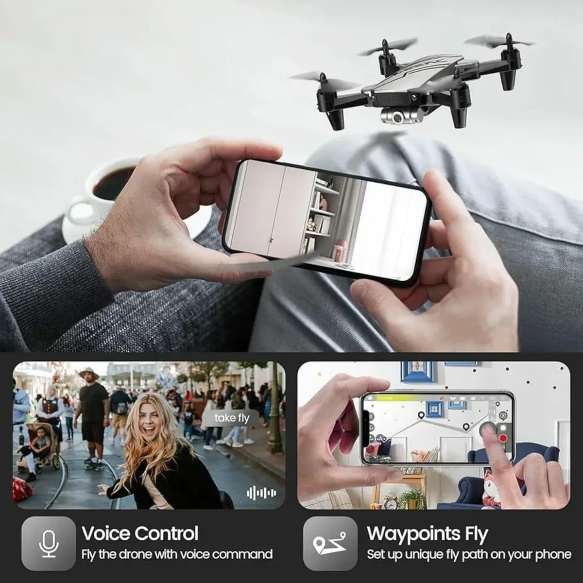 D20 Mini Drone for Kids with 720P HD FPV Camera, F - Image 4