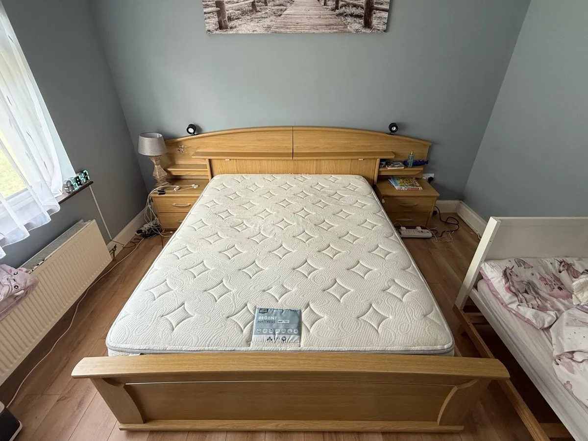 King Size Bed & Mattress - Image 1