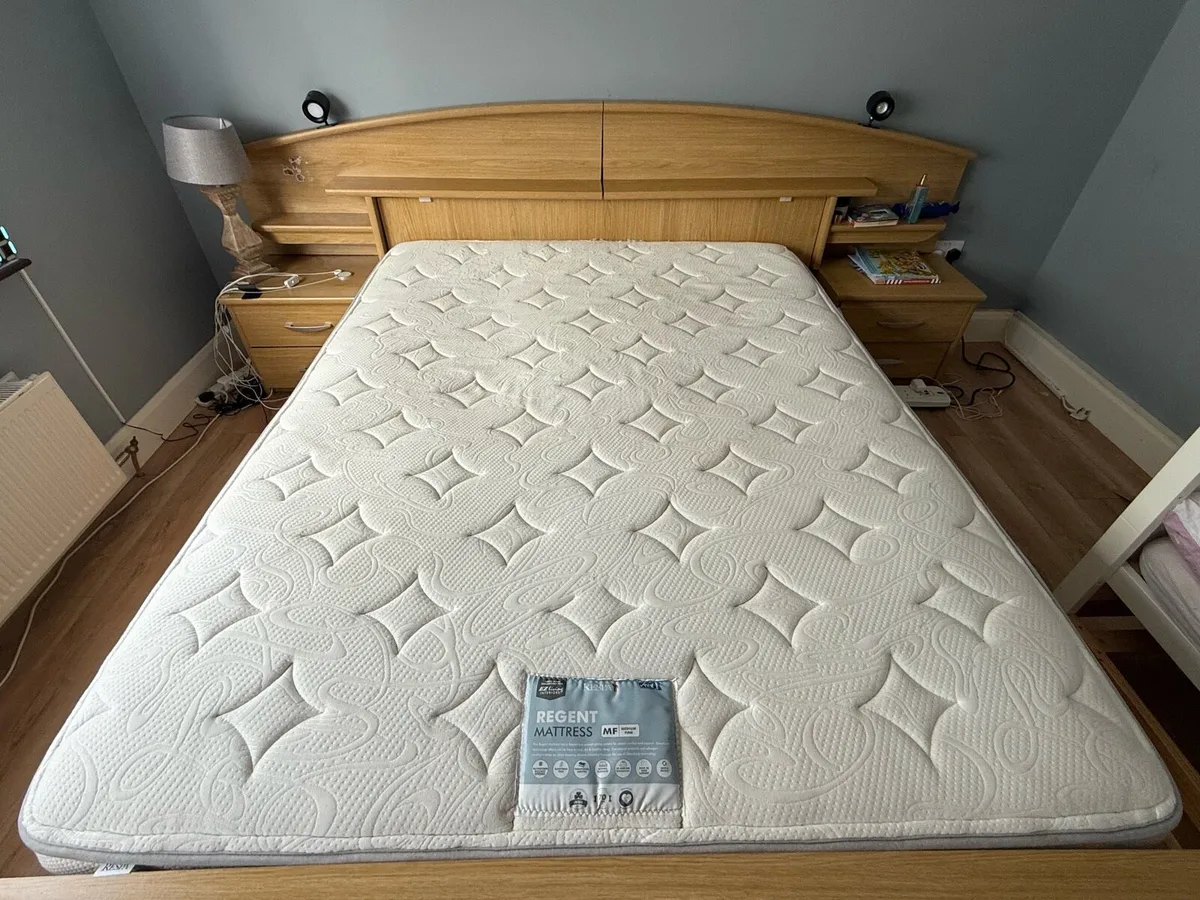 King Size Bed & Mattress - Image 2