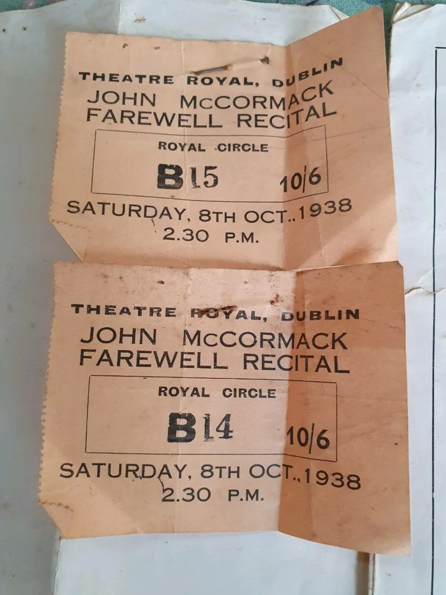 John mccormack farewell recital programme 1938 - Image 3