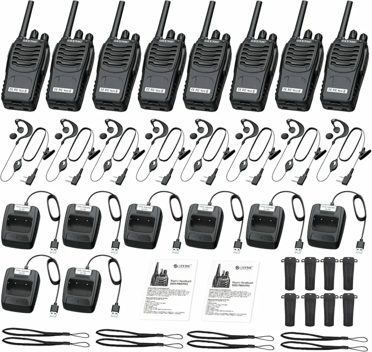 8Pack Professional Walkie Talkies for Adults Recha - Image 3