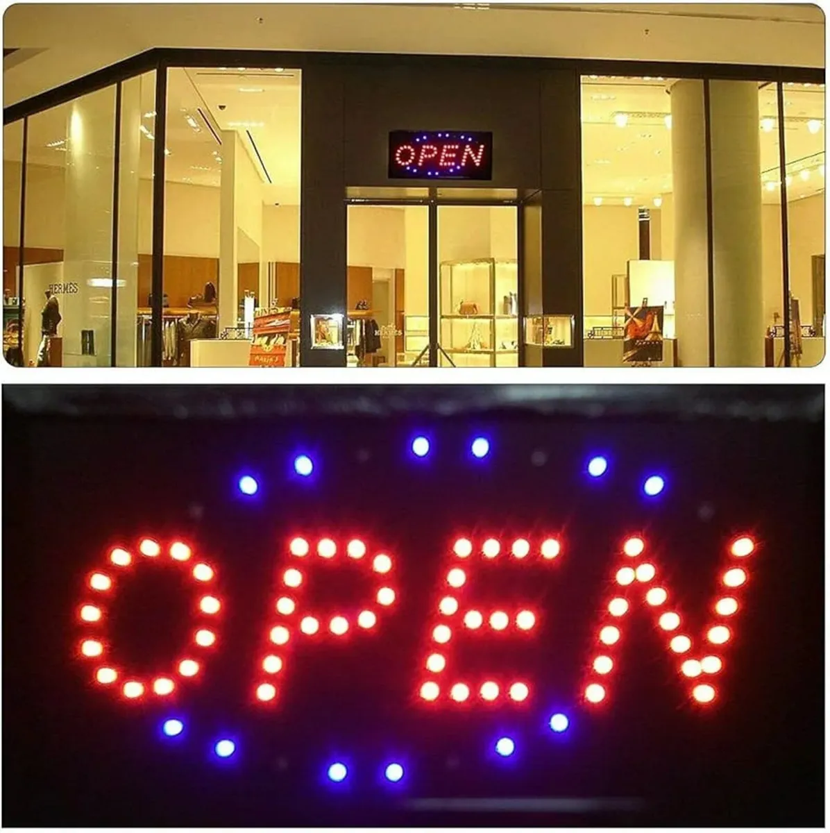 Bright LED Neon Open Shop Sign Light Display Sign - Image 4