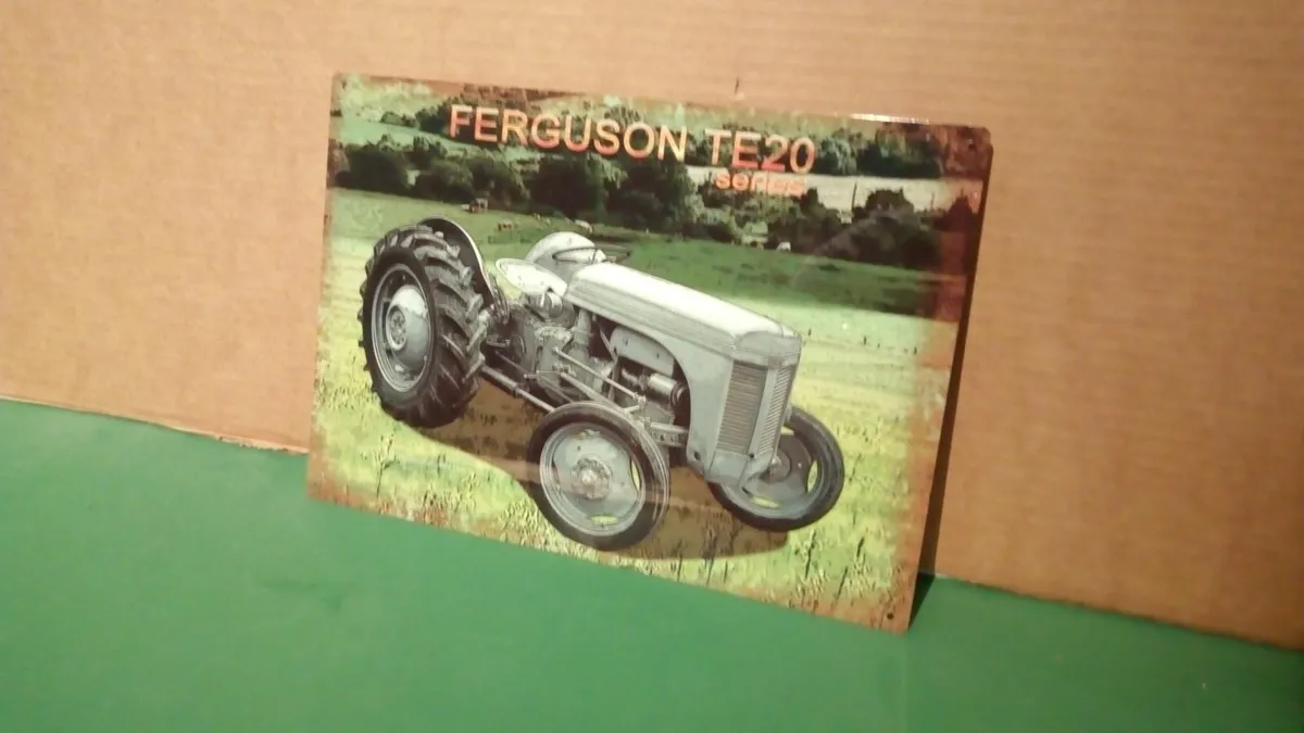 Ferguson TE 20 tin sign Grey Fergie metal sign - Image 1
