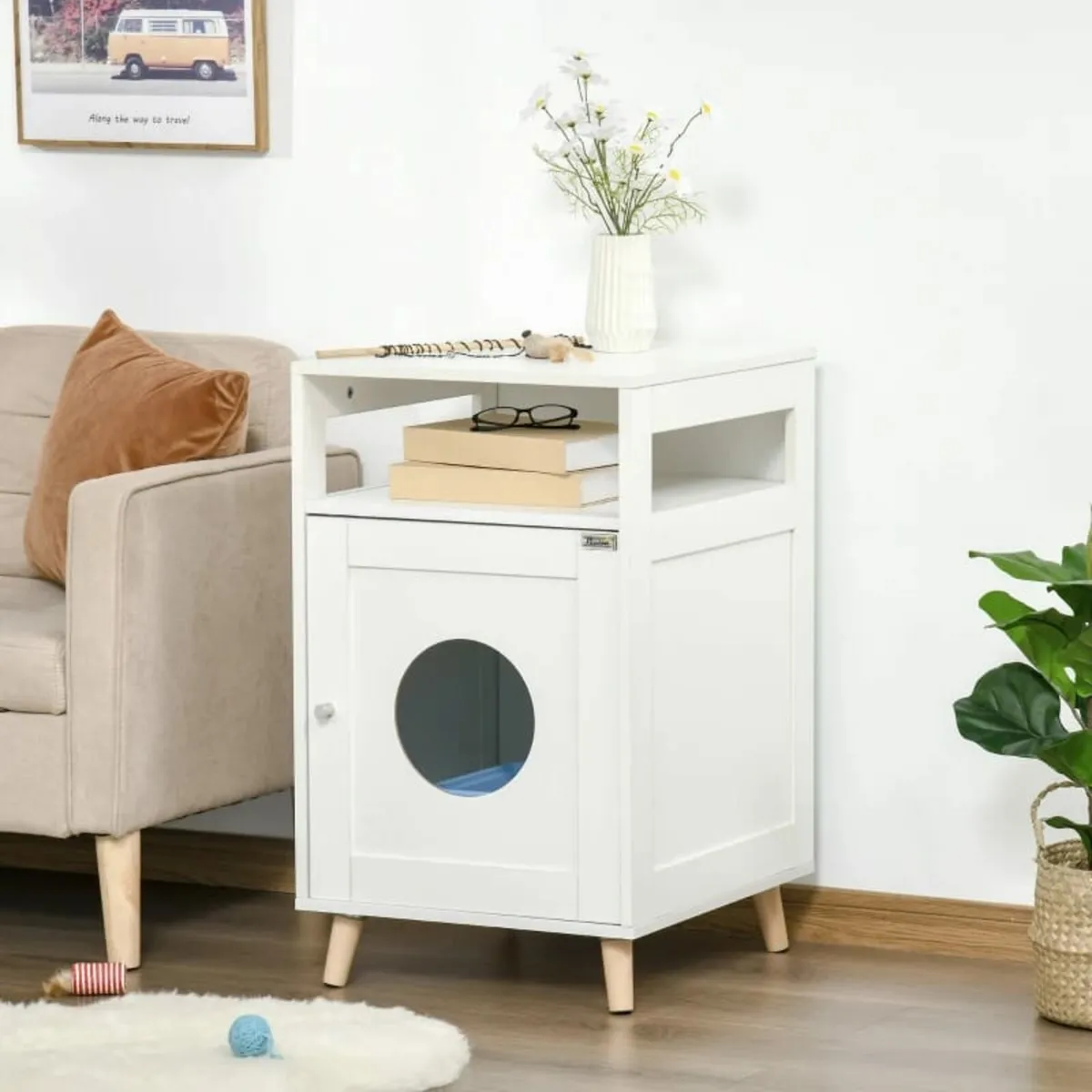 Cat Litter Tray Cat Litter Box Enclosure Washroom - Image 1
