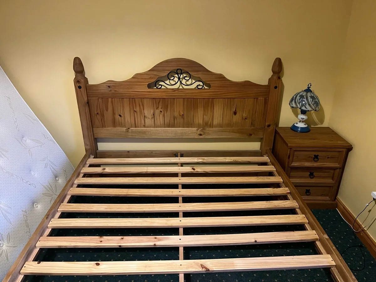 King Size bed Frame and lockers - Image 1