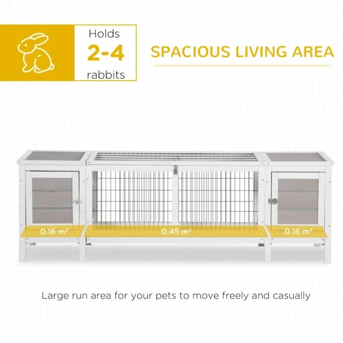 Wooden Rabbit Hutch, Guinea Pig Cage, Separable Bu - Image 4