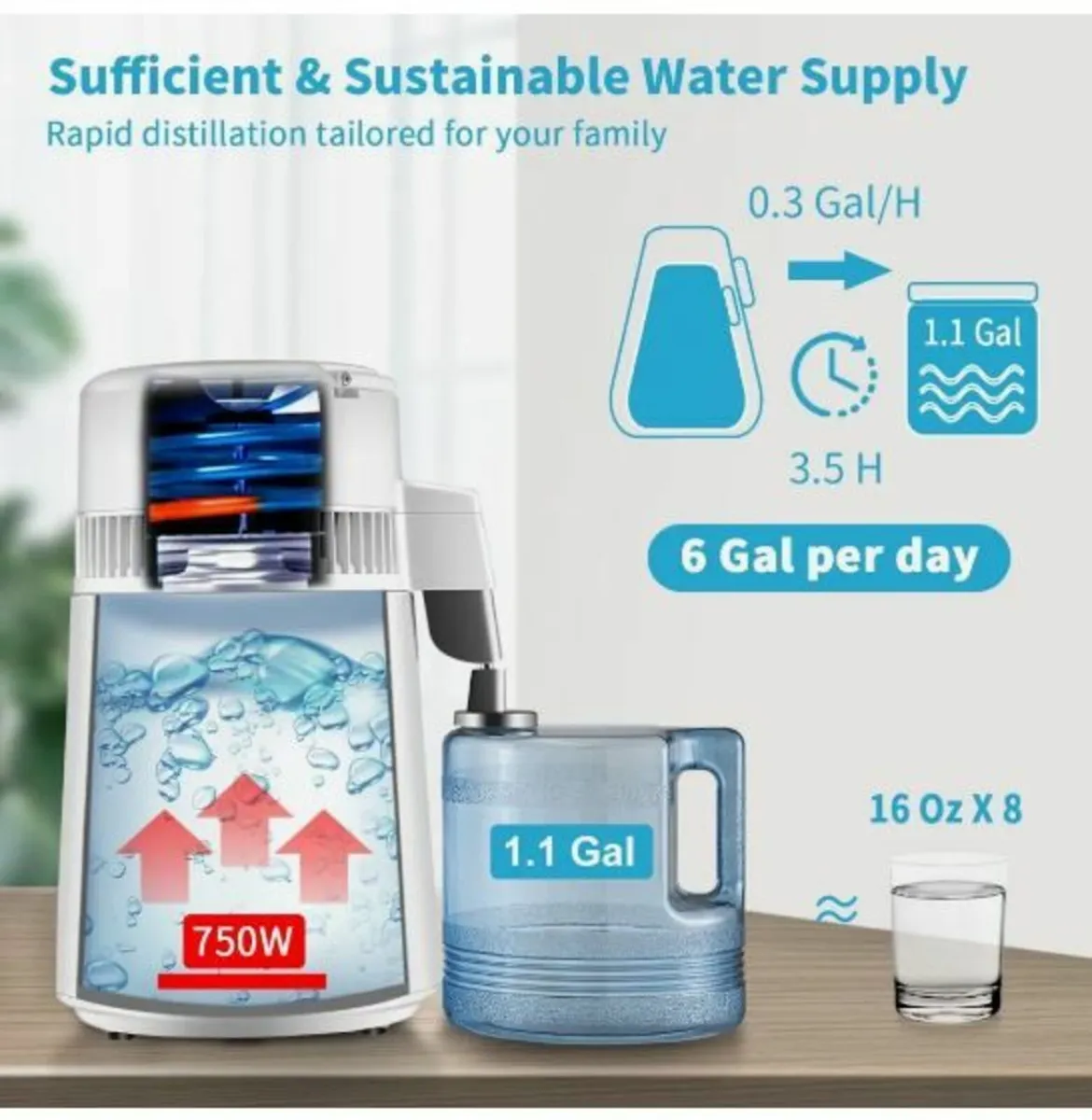 4L Water Distiller 1L/H Distilled Water Maker - Image 3