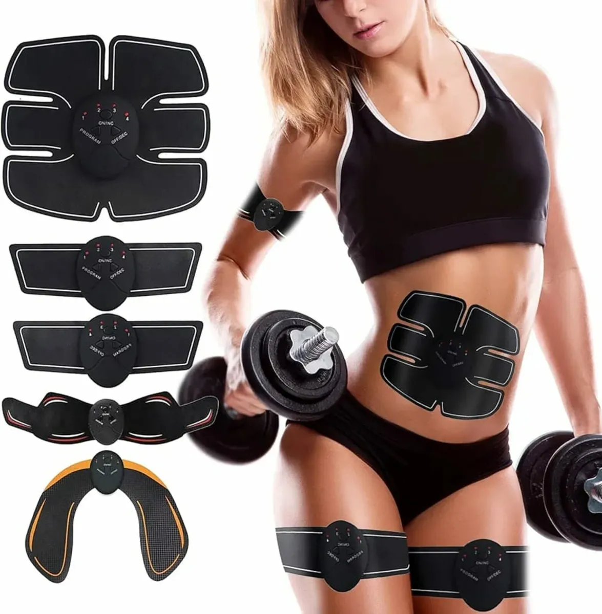 5 Pcs EMS Muscle Stimulator, Abs Trainer Hips Trai - Image 1