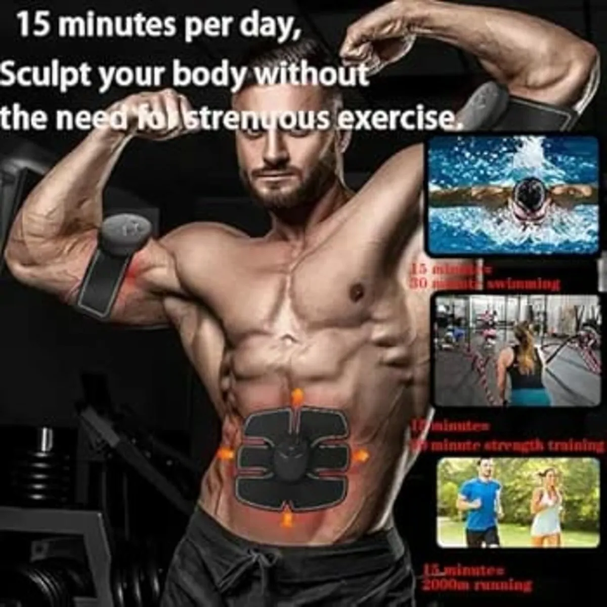 5 Pcs EMS Muscle Stimulator, Abs Trainer Hips Trai - Image 4