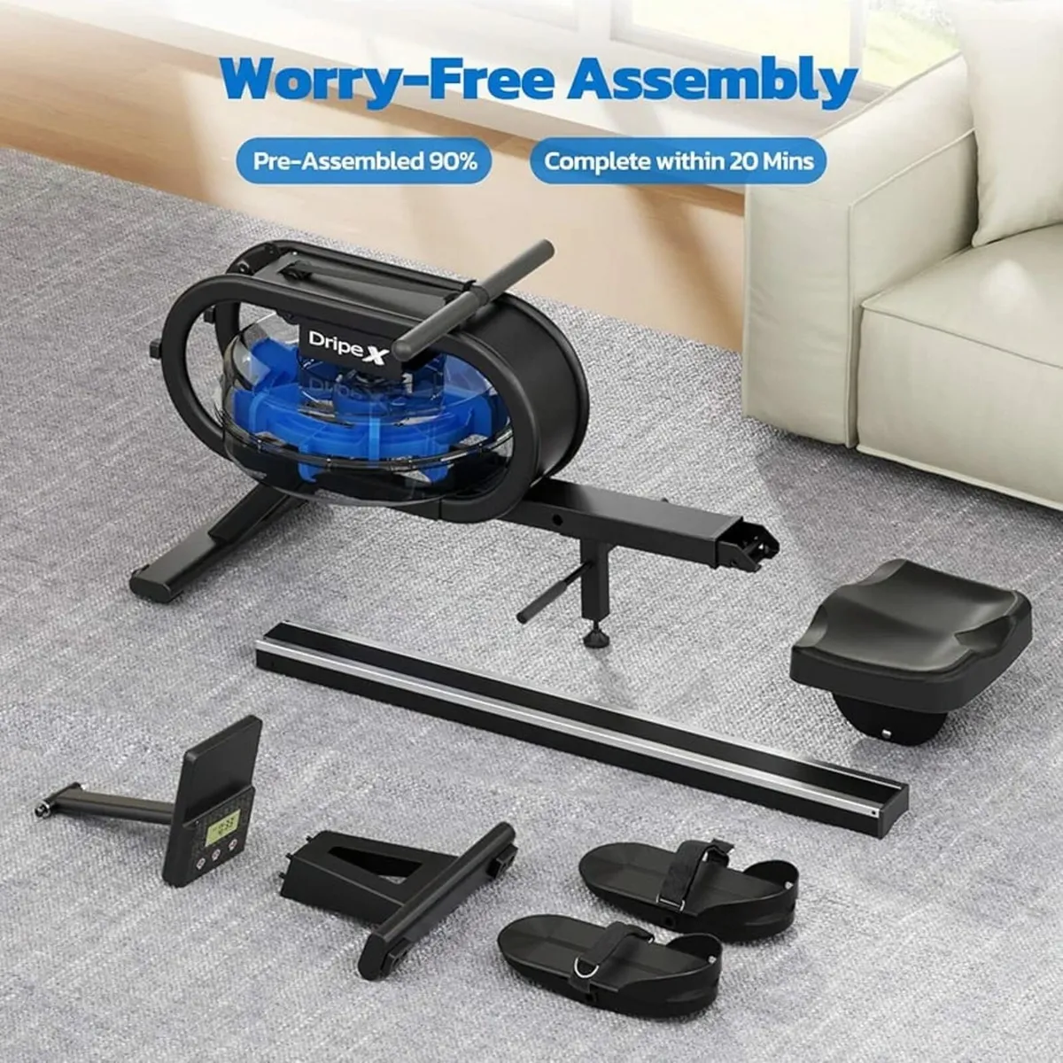 Rowing Machines for Home Gym, Water Rowing Machine - Image 2