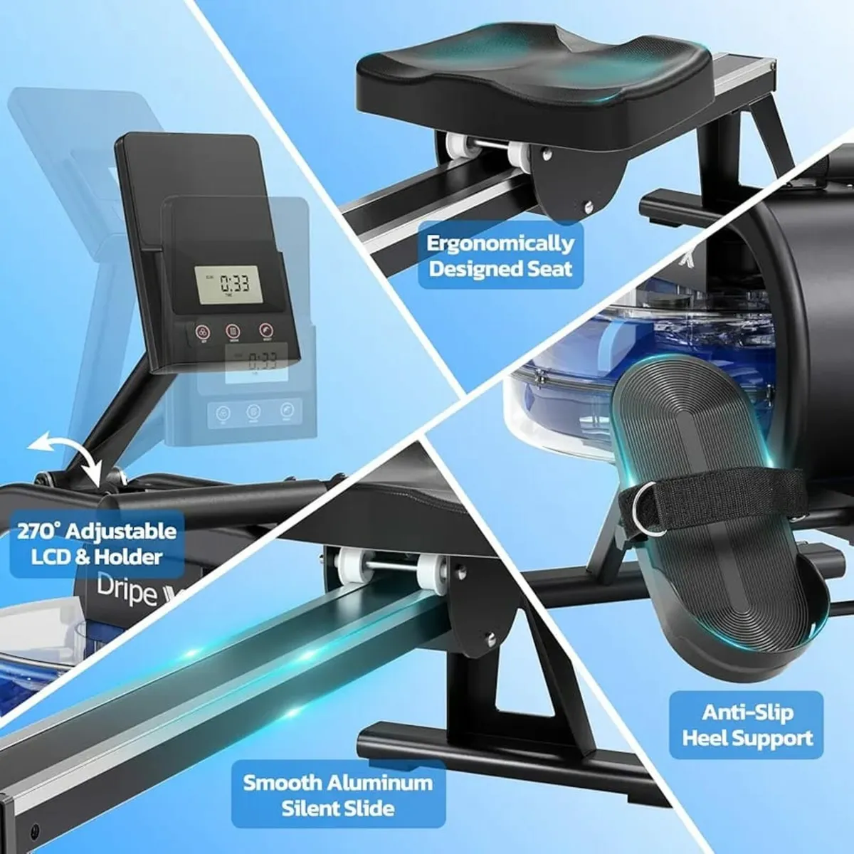 Rowing Machines for Home Gym, Water Rowing Machine - Image 3