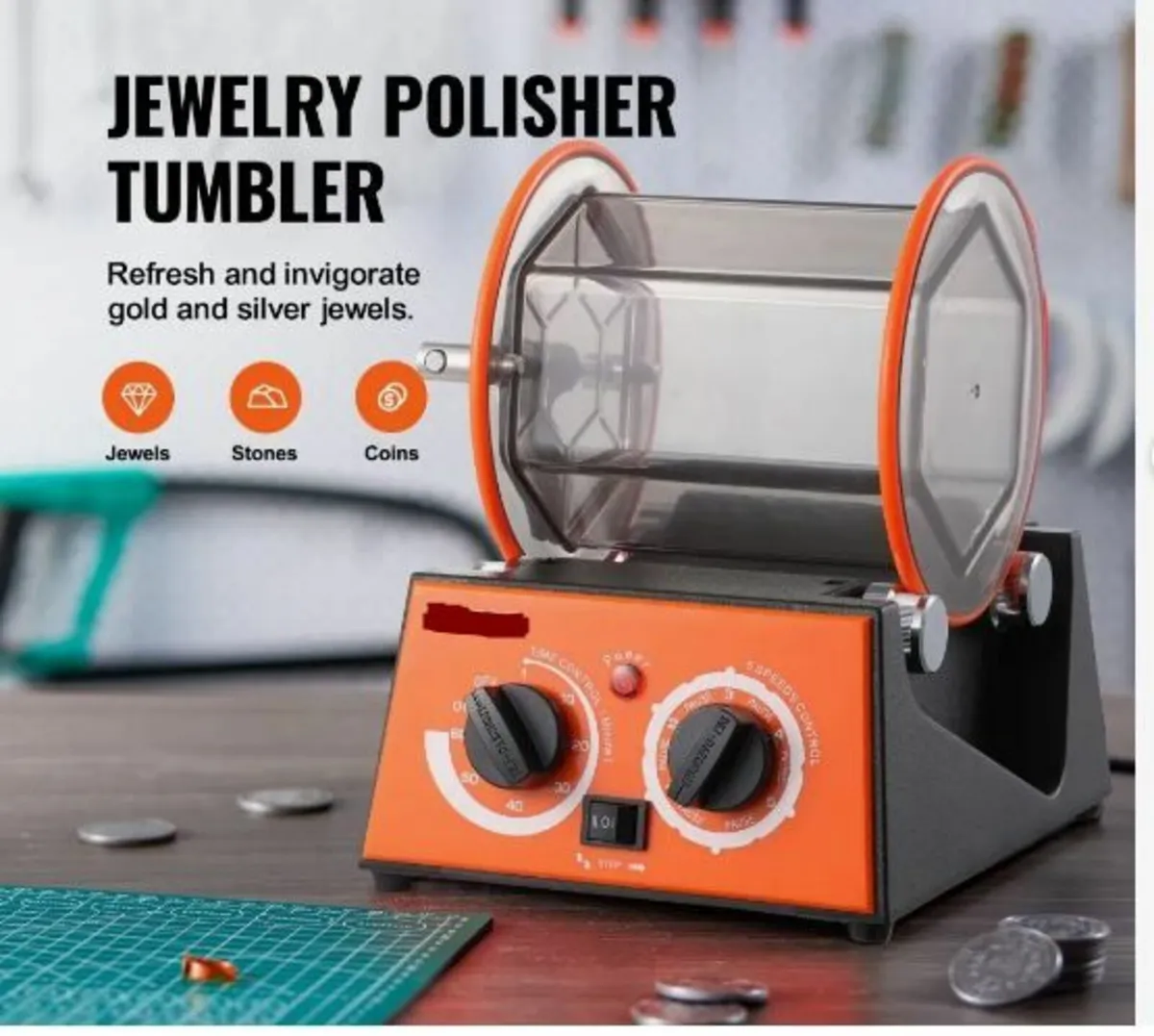 3kg Rotary Tumbler Surface Polisher Jewelry - Image 2