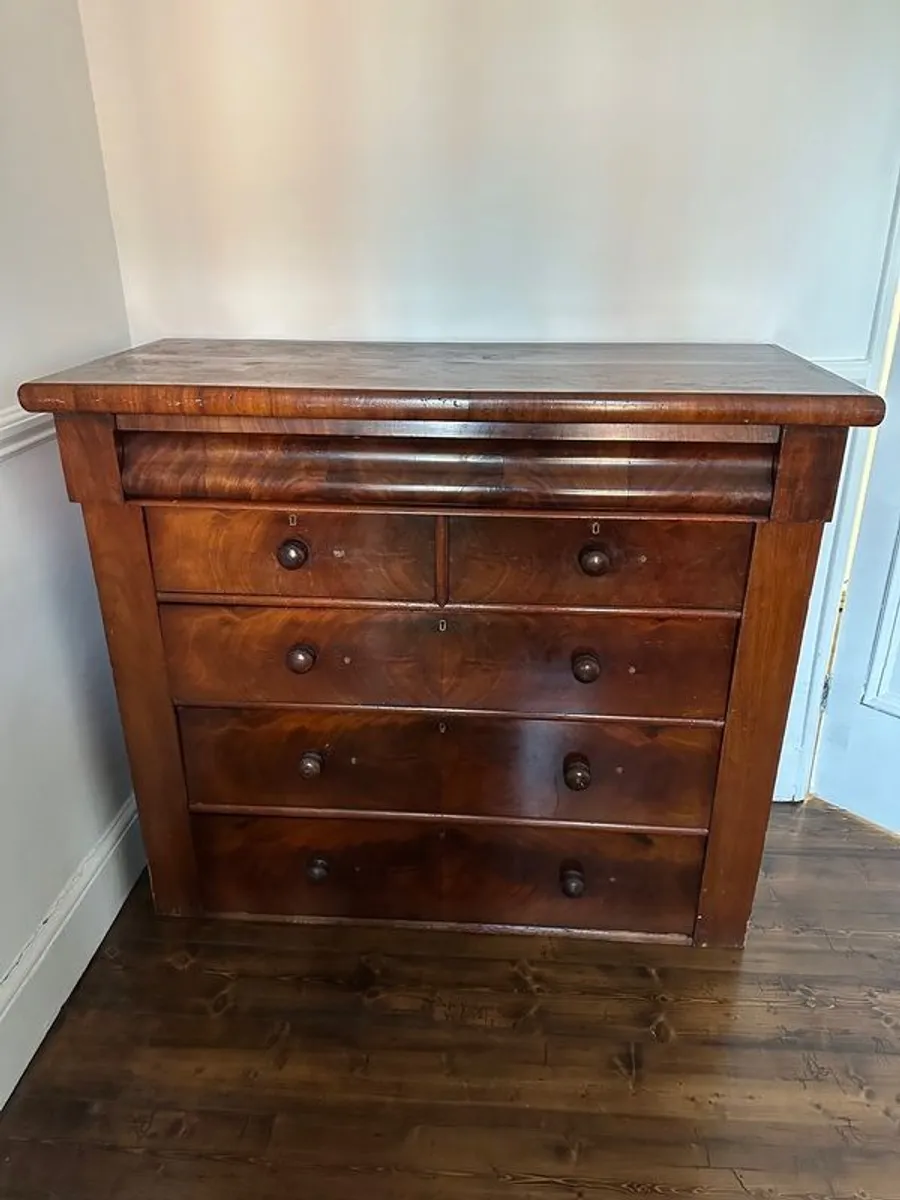 Antique Mahogany Solid Wood Drawers - Image 2