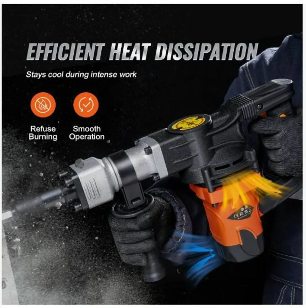 Demolition Jack Hammer Concrete Breaker 1600W - Image 4