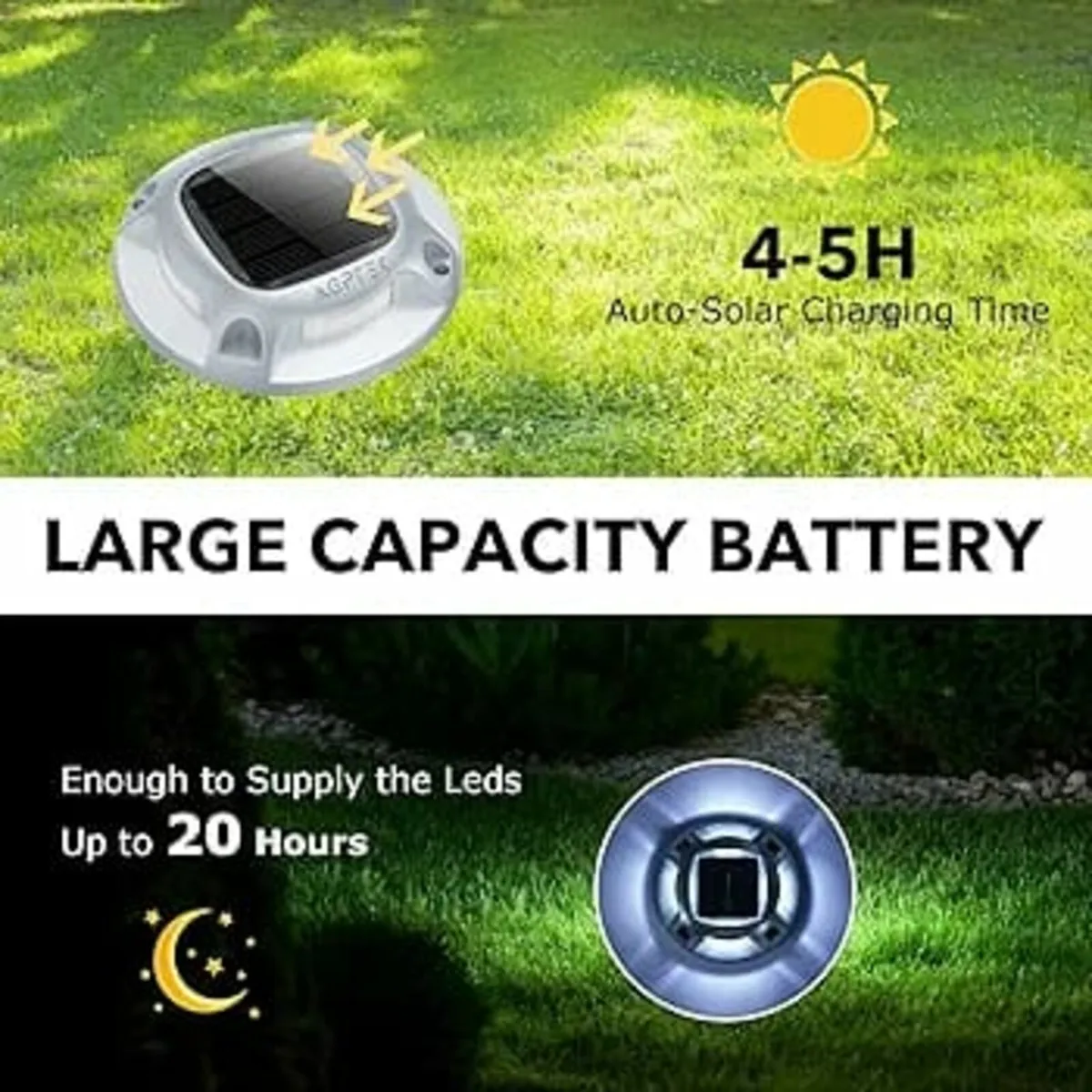 Driveway Lights Outdoor, 8 Pack Solar Deck Lights - Image 4