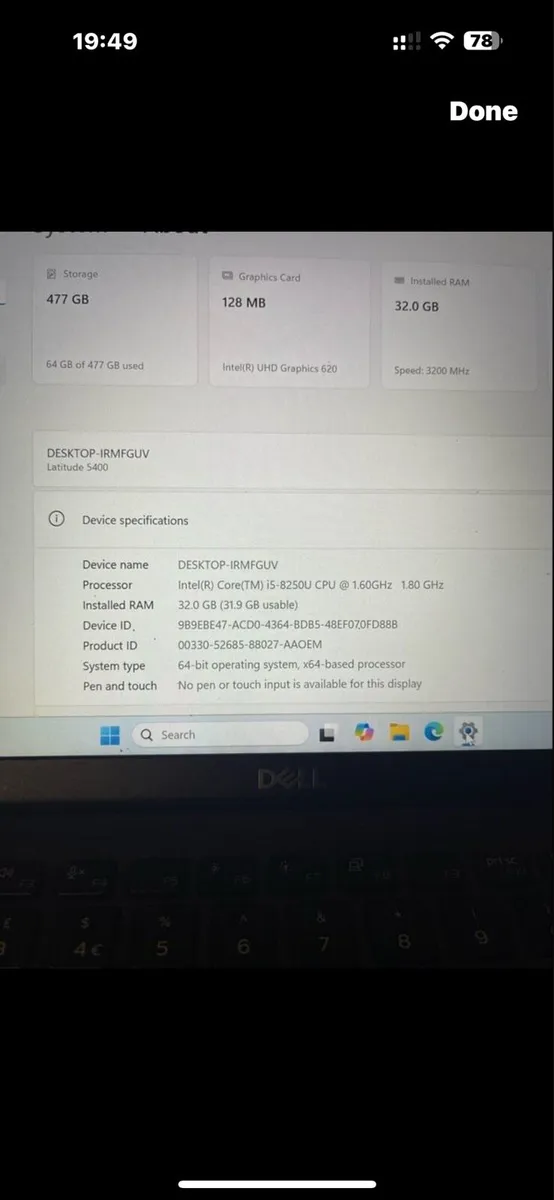 Dell i5 pro 32gb 512 ssd win 11 pro - Image 2