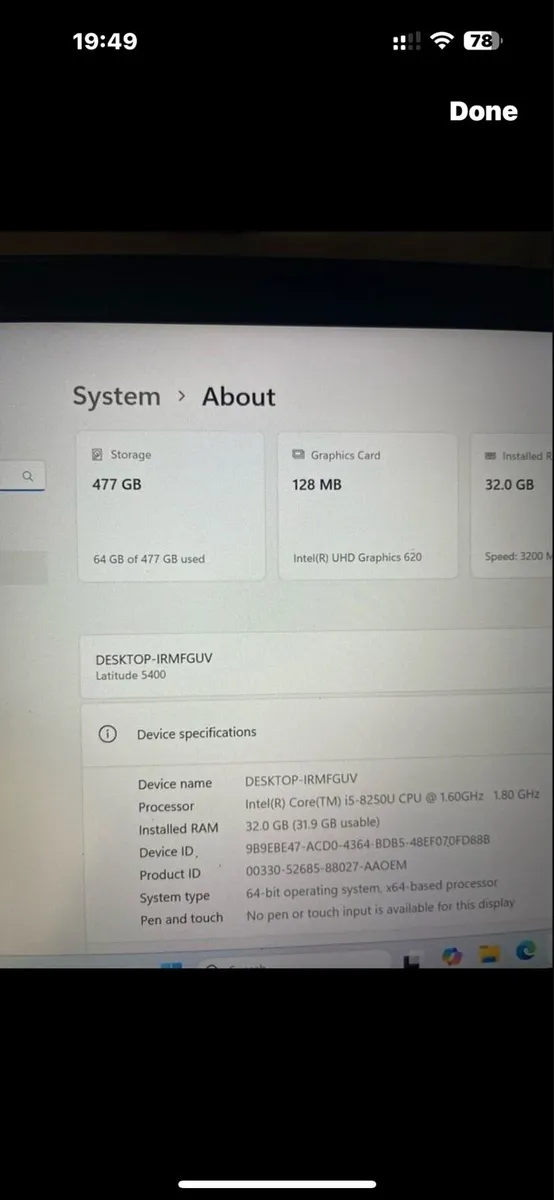 Dell i5 pro 32gb 512 ssd win 11 pro - Image 3